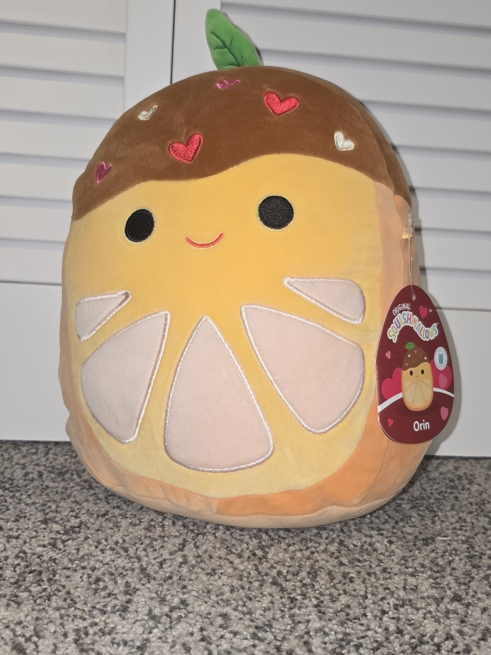 Squishmallows Orin Orange Slice Plush - Yellow, Brown & Green